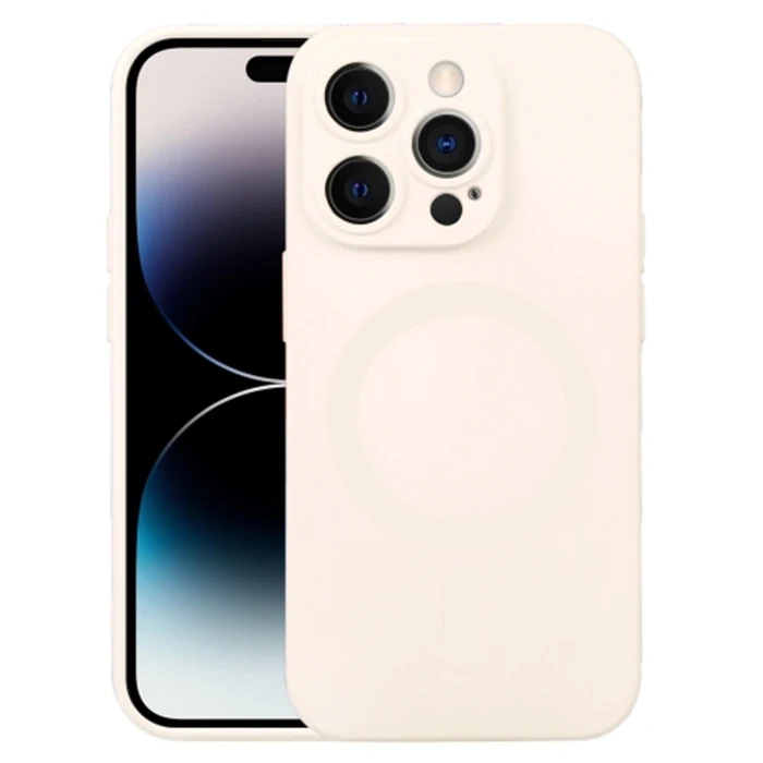 ALLY iPhone 14 Pro 6.1inç Liquid Silica Magsafe Uyumlu Silikon Kılıf-(5775)