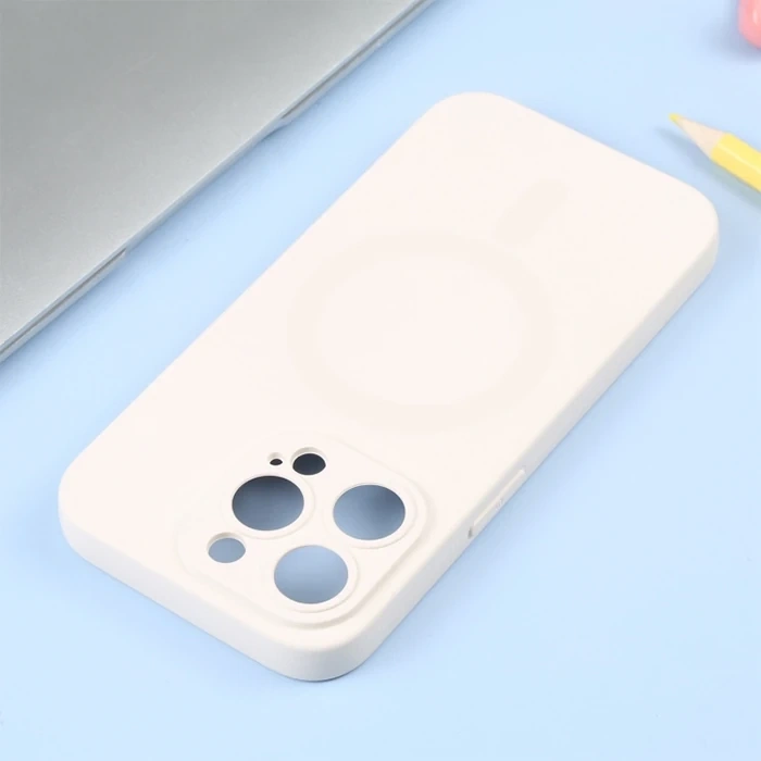 ALLY iPhone 14 Pro 6.1inç Liquid Silica Magsafe Uyumlu Silikon Kılıf-(5775)