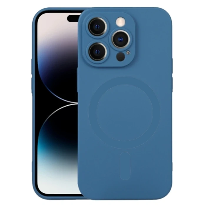 ALLY iPhone 14 Pro Max 6.7inç Liquid Silica Magsafe Uyumlu Silikon Kılıf-(5775)