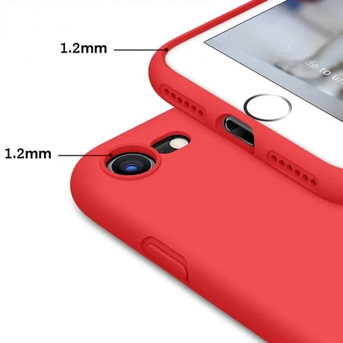 ALLY İPhone SE2 İPhone 8-7 Lansman Kılıf İçi Kadife Soft Silikon Kılıf-(5775)