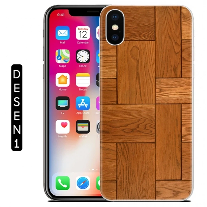 Ally İphone X Xs Mermer Desenli Soft Silikon Kılıf-(5775)