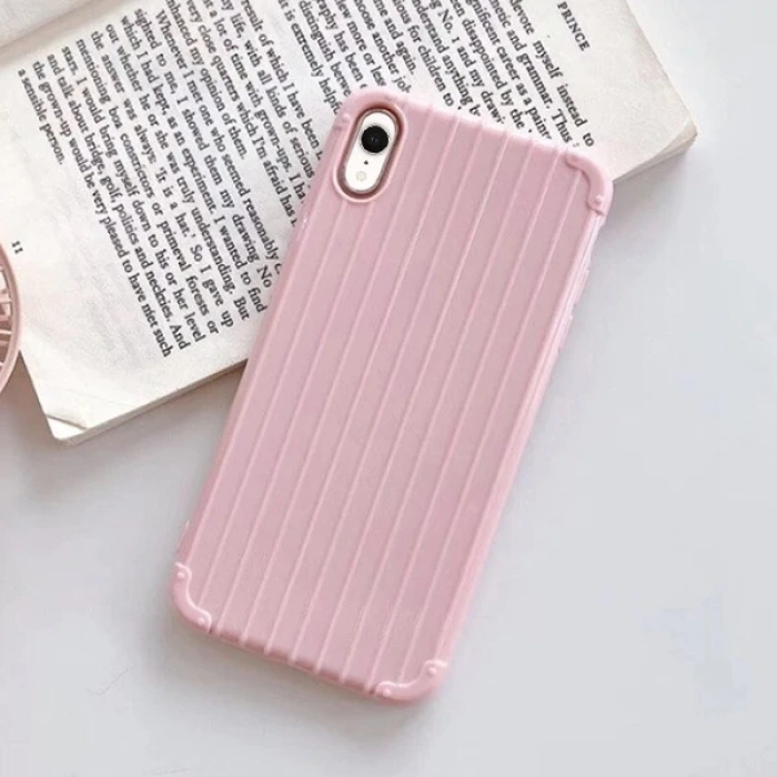 ALLY İPhone XR 6.1 İnch Trunk Lines ince Soft Silikon Kılıf-(5775)