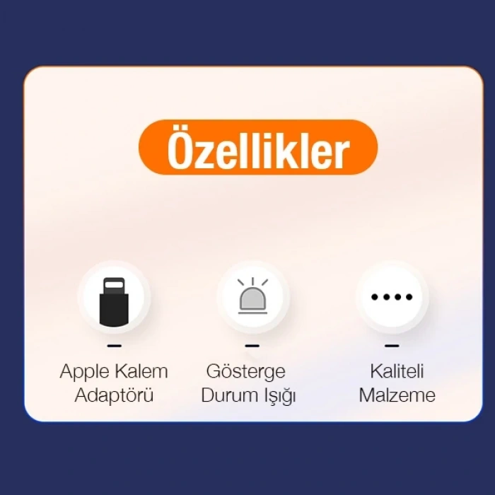 Ally L Tipi Lightning to Type-C Dönüştürücü Apple Pencil Kalem Şarj Adaptörü-(5775)