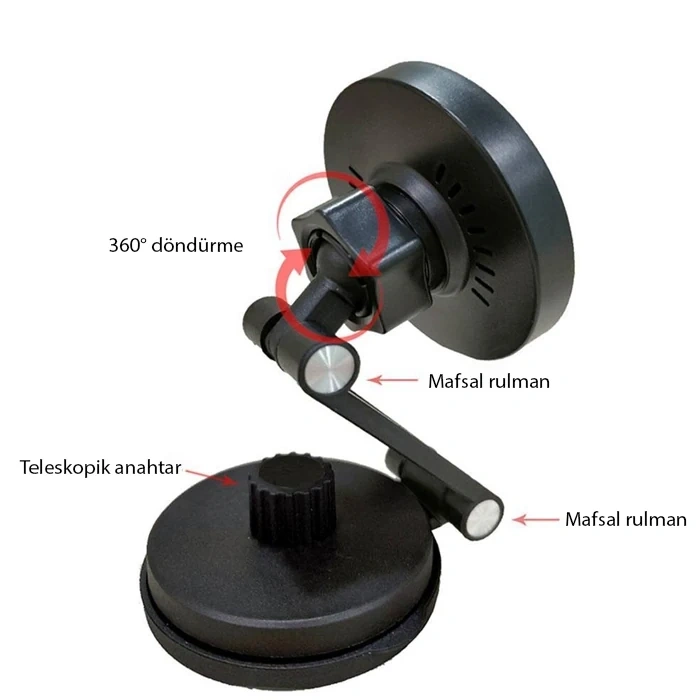 Ally LE-07 Torpido Üstü Araç İç Ve Masa Üstüi Magsafe Telefon Tutucu-(5775)