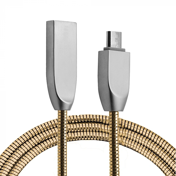 Ally Micro Usb Zinc Alloy Dayanıklı 24 A Metal 1mm Usb Kablo-(5775)