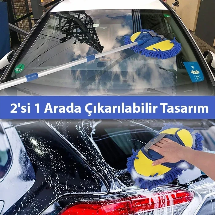 ALLY Mikrofiber Dönebilen Püsküllü Araba Yıkama Ve Temizleme Fırçası-(5775)