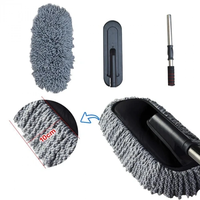 ALLY Mikrofiber Püsküllü Araba Yıkama Temizleme Fırçası Toz Alma Fırçası-(5775)
