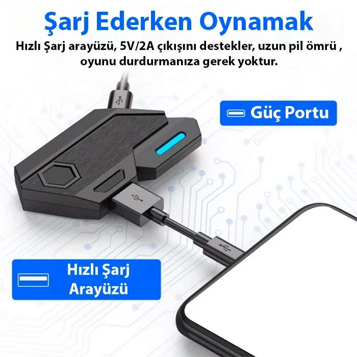 ALLY Mix Elite Plus - PUBG denetleyicisi için Gamepad mobil oyun klavye Mouse dönüştürücü Bluetooth Android oyun adaptörü-(5775)