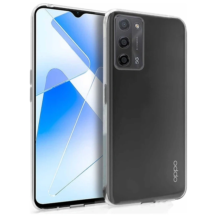 Ally OPPO A55 5G Kılıf Kamera Korumalı Ultra İnce Şeffaf Silikon Kılıf-(5775)
