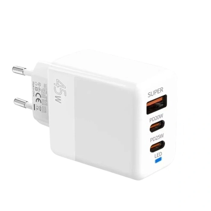 ALLY PD40 2xType-C + USB QC3.0 PD 45W Hızlı Şarj Adaptörü Şarj Başlığı-(5775)