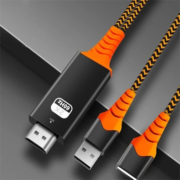 Ally Phone Usb HDTV Cable Lightning Type C hdmi kablosu-(5775)