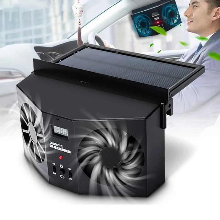 Ally R-8032 Güneş Enerjili Çift Fanlı Solar Oto Araç Havalandırma-(5775)