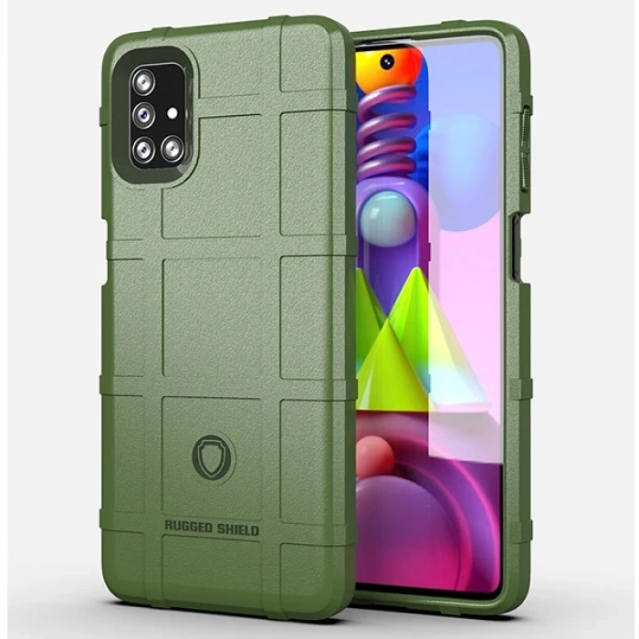 ALLY Samsung Galaxy M51 Rugged Shield Case Silikon Kılıf-(5775)