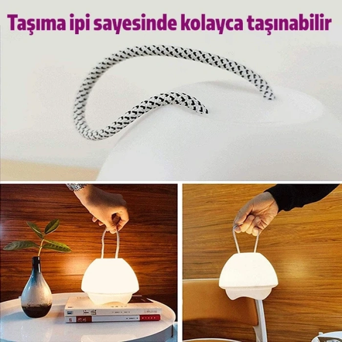 ALLY Şarjlı Akıllı Yatak Odası Gece Lambası-(5775)