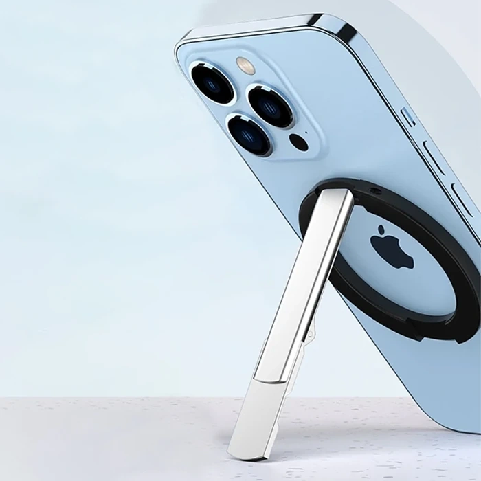 Ally SJ20 Taşınabilir Magsafe Mıknatıslı Cep Telefonu Standı Masaüstü Braketi-(5775)