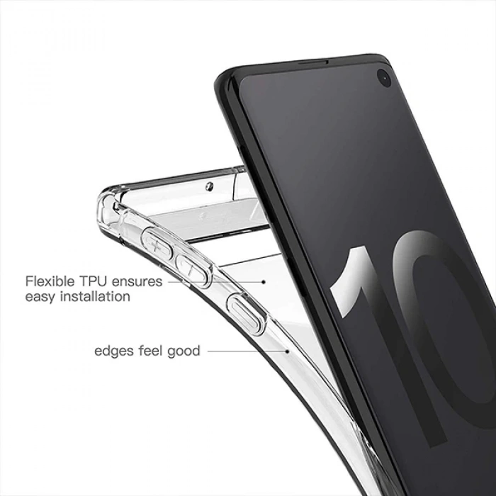 Ally Sm Galaxy S10 Anti-Drop Darbe Emici Silikon Kılıf-(5775)