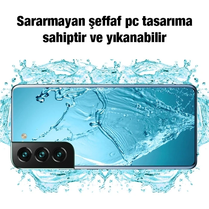 Ally SM Galaxy S22 (SM-S901E) Kılıf Kamera Korumalı Ultra İnce Şeffaf Silikon Kılıf-(5775)