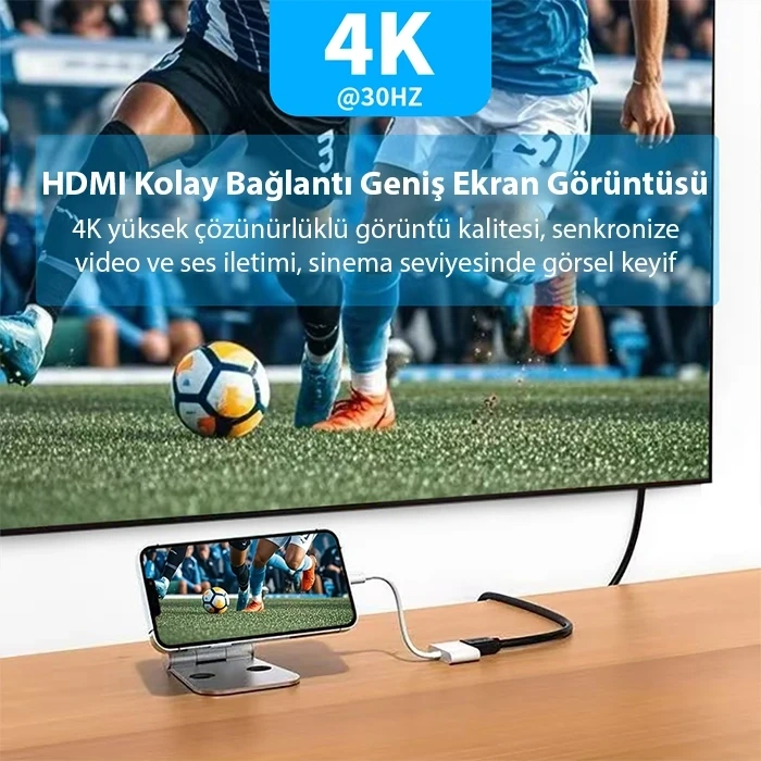 ALLY Type C To 4k Hdmı 100w Type C Çevirici İPhone 15 İPhone 16 Android-(5775)