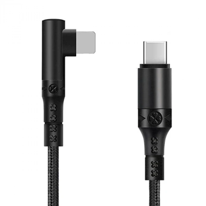 ALLY Type-C to İPhone 20w Lightning Hızlı Şarj Kablosu Oyuncu 90 Derece Kablo-(5775)