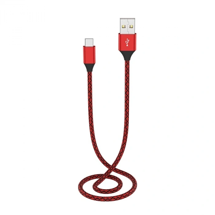 Ally Usb TYPE C 3.0A Hızlı Kopmaz Halat Usb Şarj Kablosu 1MM-(5775)