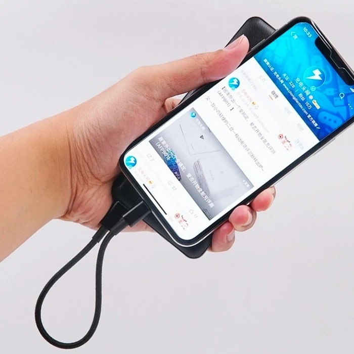 Ally USB-Type C iPhone 20W PD Hızlı Şarj Kablosu 20CM Kısa Kopmaz Halat Kablo-(5775)