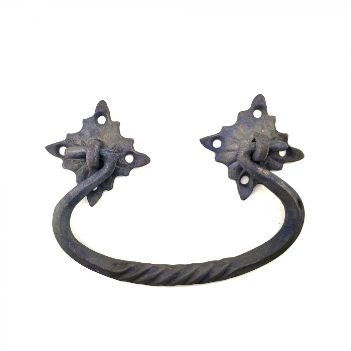 Antika Tarz Dekoratif Pirinç Kazan Kulbu - 90x130 Mm, Oksit