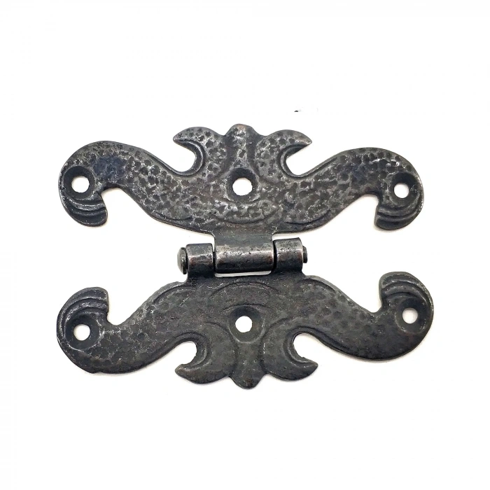 Antika Tarz Dekoratif Pirinç Kelebek Menteşe - 63x45 Mm, Oksit