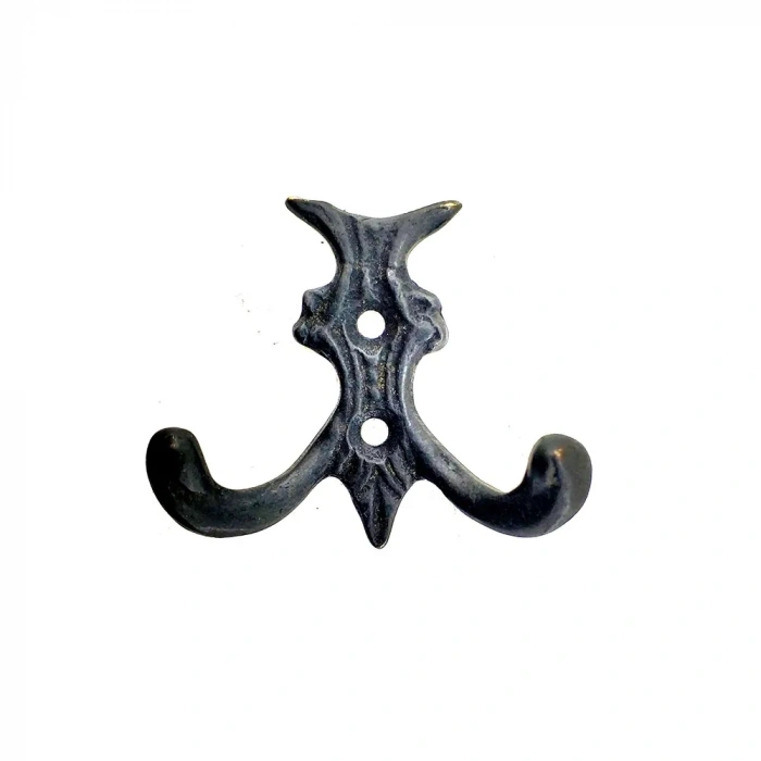 Antika Tarz Dekoratif Pirinç Koç Çiftli Askı - 50x55mm Oksit