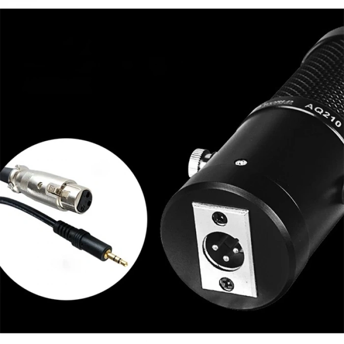 AQ210 Condenser Stüdyo Profesyonel Kayıt ve Yayın Mikrofonu Studio-(5775)