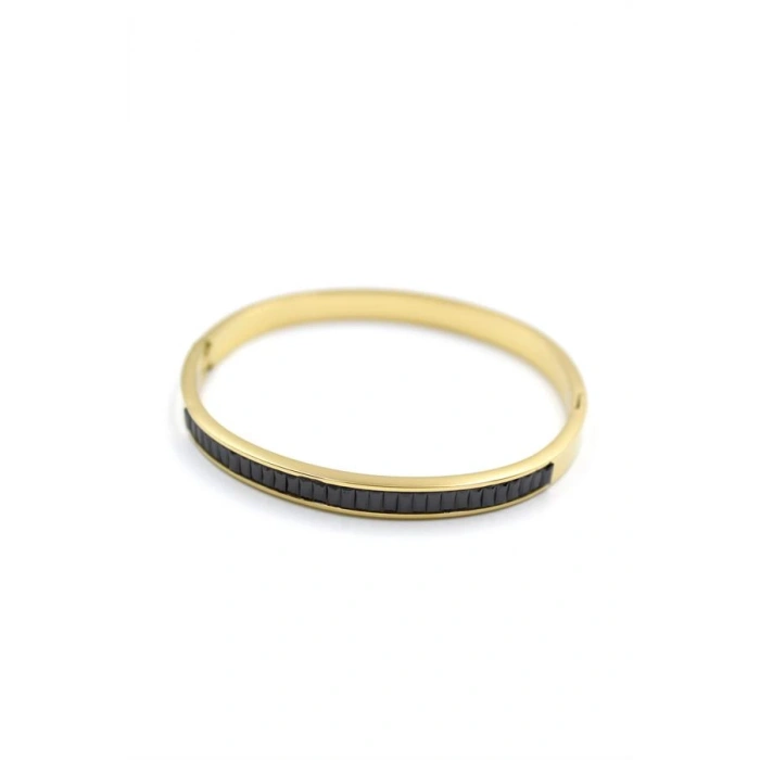 Baget Taşlı Bilezik - Siyah