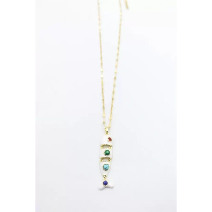 Balık Kolye - Beyaz