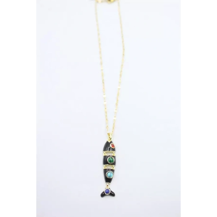 Balık Kolye - Siyah