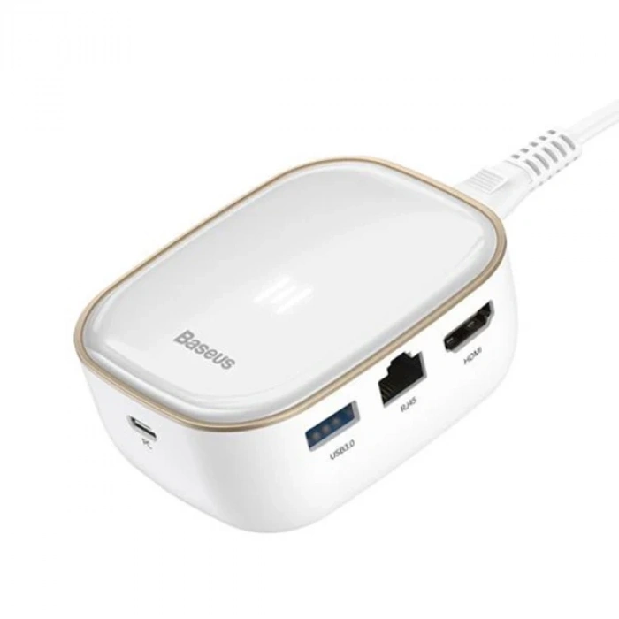 Baseus 6in1 USB Type C Çok Fonksiyonlu HUB B 3.0RJ45HDMISDmicro SD)  60W-(5775)