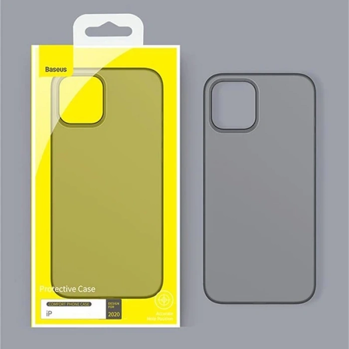 Baseus İPhone 12/ 12 Pro Comfort İnce Şeffaf Kılıf Matte PP Kılıf-(5775)