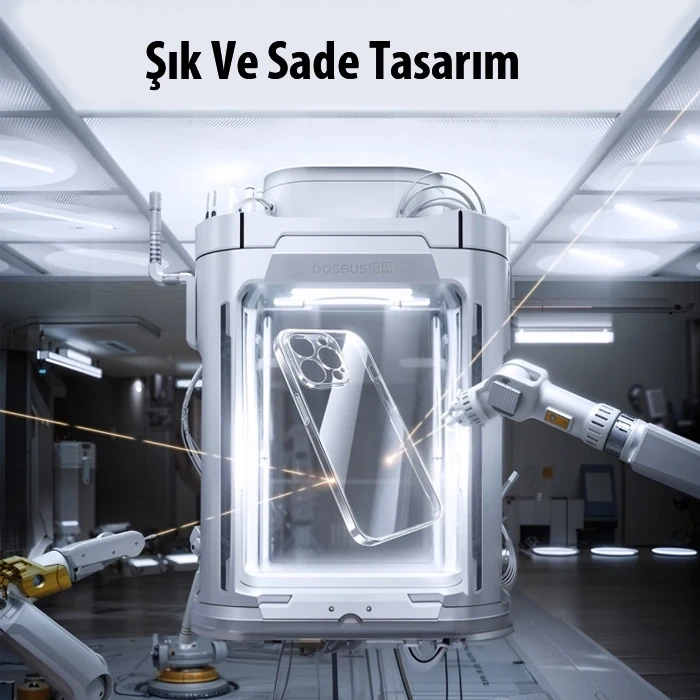 Baseus iPhone 15 Plus Lucent Serisi Ultra İnce Transparan Kılıf-(5775)