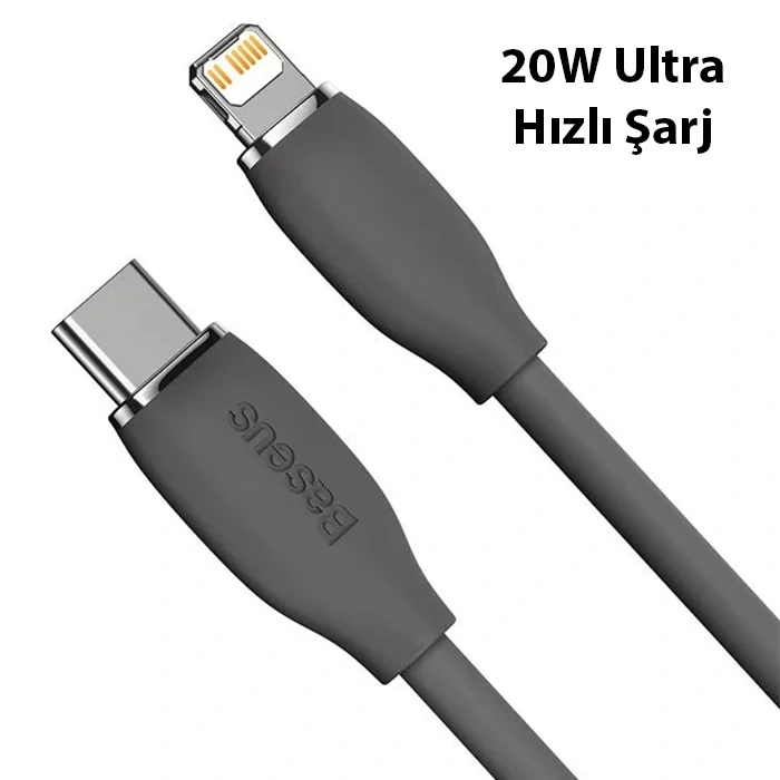 Baseus Jelly Liquid Silica Gel 20W Type-C to iPhone Lightning Hızlı Şarj ve Data Kablosu 1.2m-(5775)
