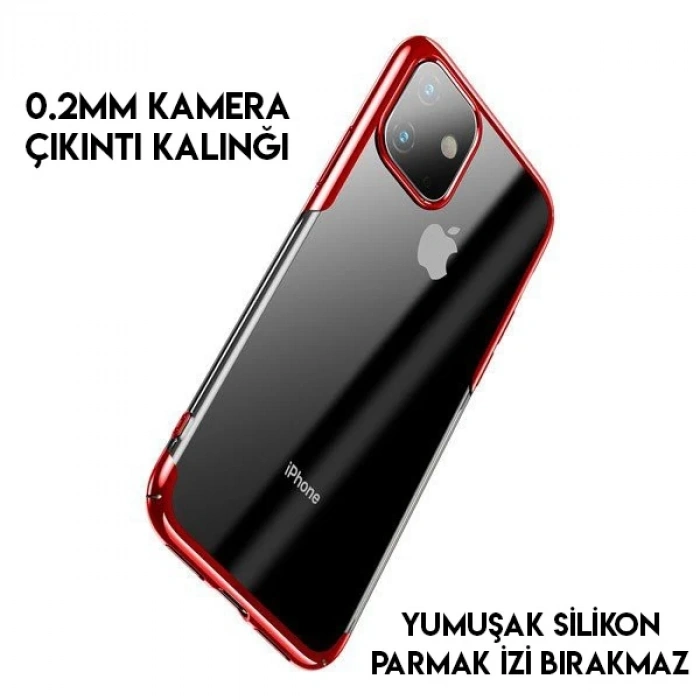 Baseus Shining Case İPhone 11 Pro Max 6.5 Ultra ince Silikon Kılıf-(5775)