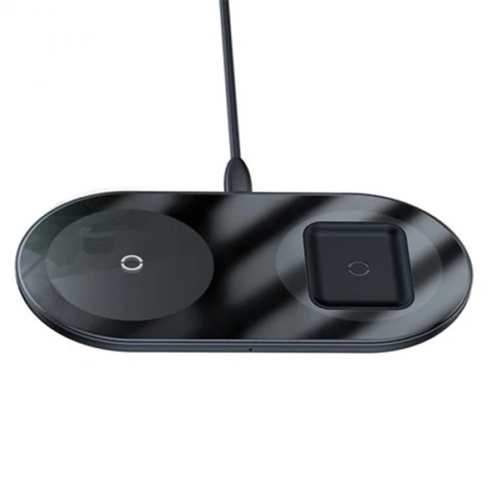 Baseus Simple 2in1 Kablosuz Wireless Şarj 18W iPhones+iPods-(5775)