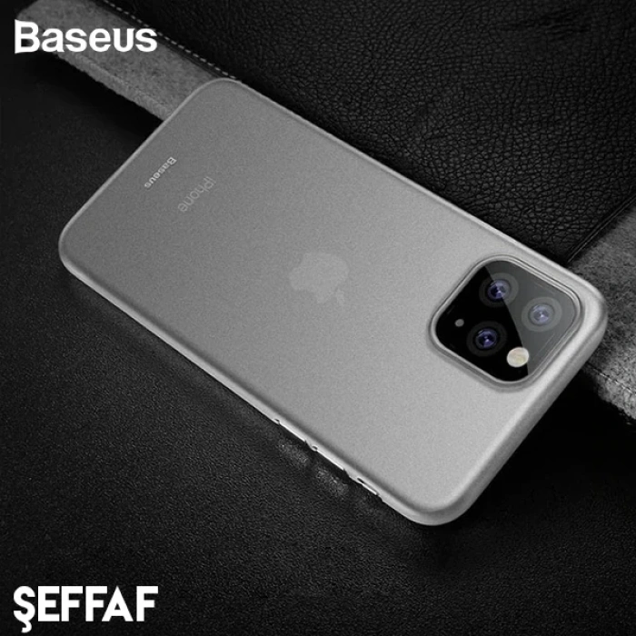 Baseus Wing Case İPhone 11 Pro 5.8  Ultra İnce Lux Mat Şeffaf Kılıf-(5775)