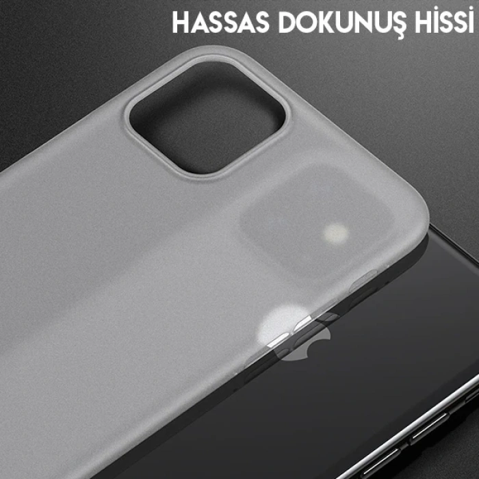 Baseus Wing Case İPhone 11 Pro 5.8  Ultra İnce Lux Mat Şeffaf Kılıf-(5775)