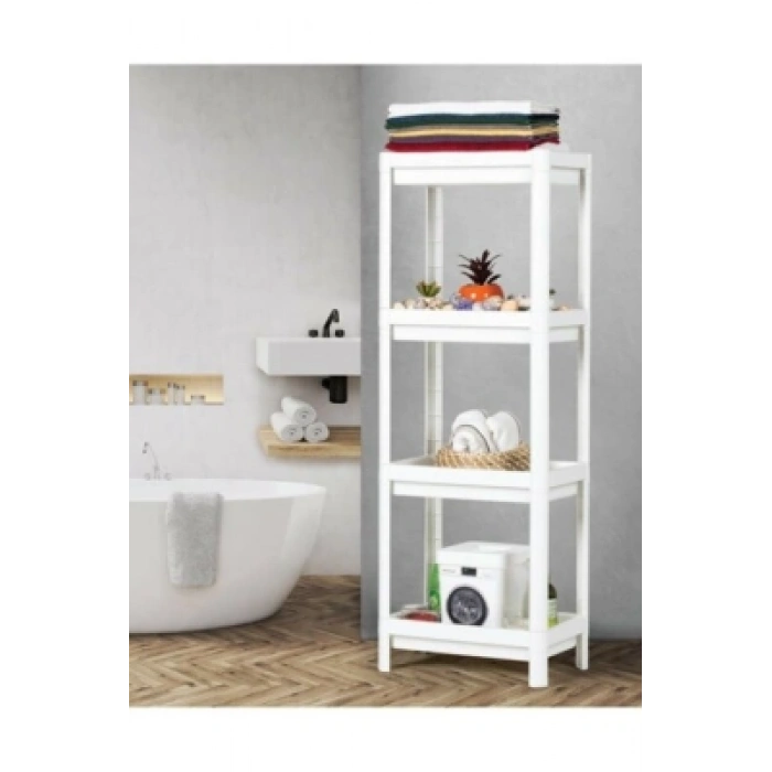 BEYAZ DİKDÖRTGEN RAF ÜNİTESİ PLASTİK (4767)