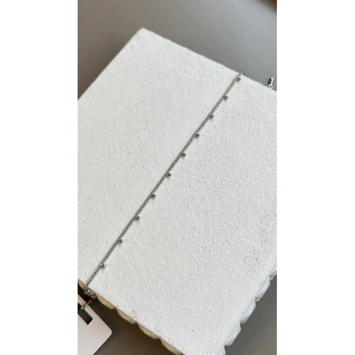 Boncuklu Yıldız Bileklik - Gümüş