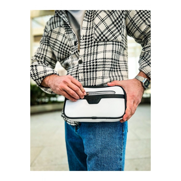 CH101 - Poani Tablet Erkek Çanta BEYAZ/SIYAH