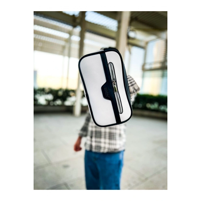 CH101 - Poani Tablet Erkek Çanta BEYAZ/SIYAH