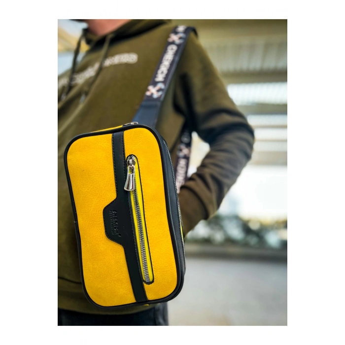 CH101 - Poani Tablet Erkek Çanta SIYAH - SARI