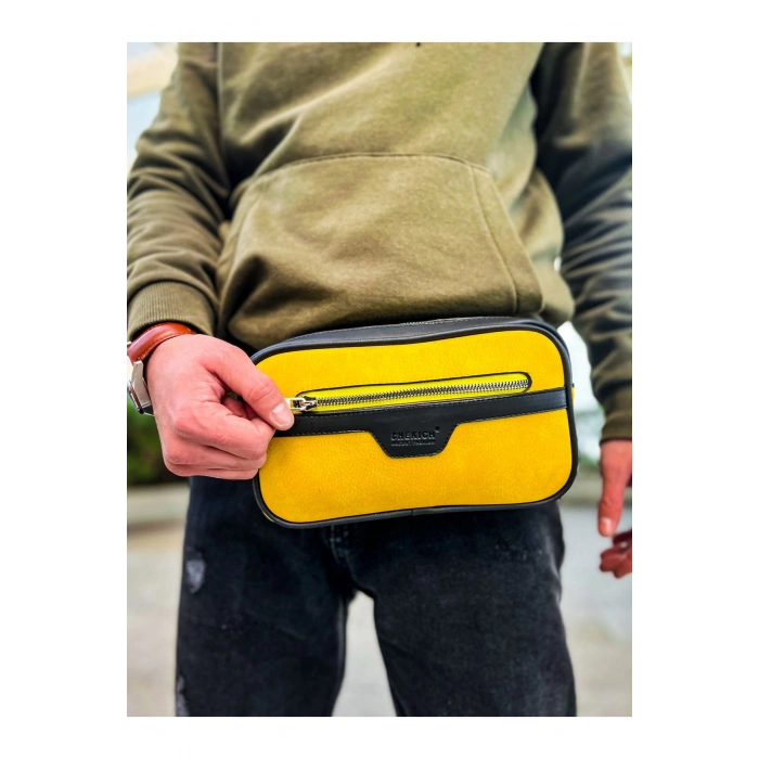 CH101 - Poani Tablet Erkek Çanta SIYAH - SARI