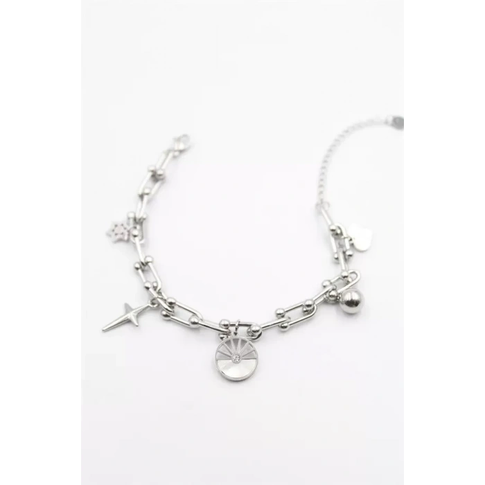 Charm Tfn Zincir Bileklik - Gümüş
