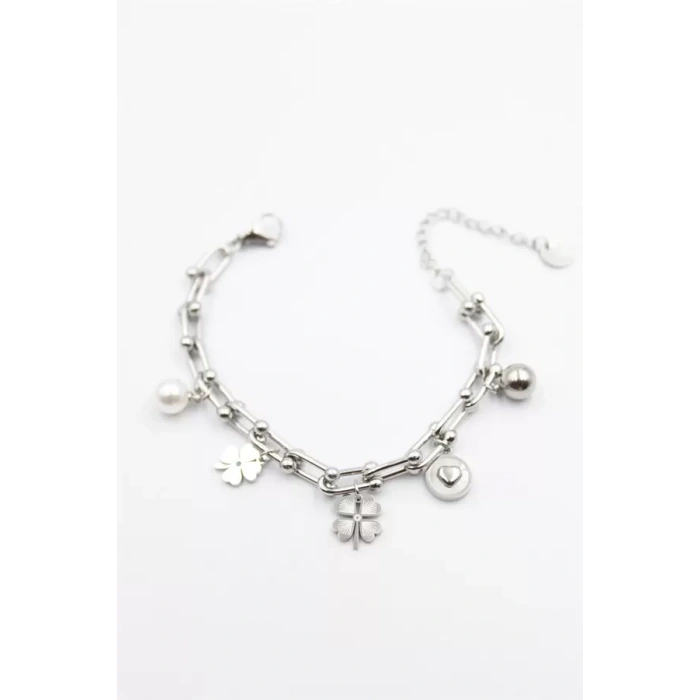 Charm Tfn Zincir Bileklik - Gümüş