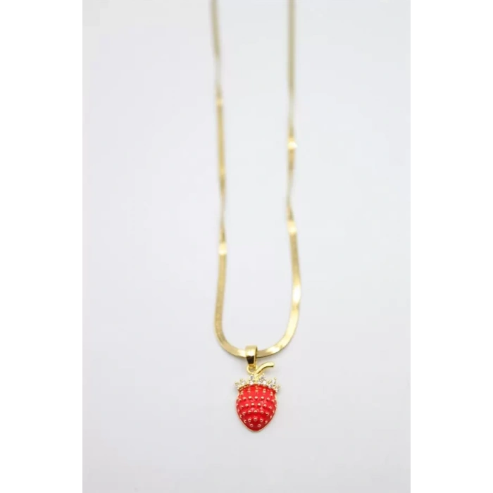 Çilek Kolye - Altın