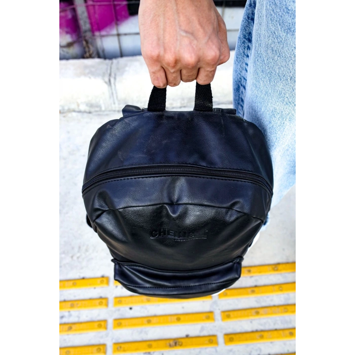 CNT006 - Cilt Deri Erkek Sırt Çantası SIYAH